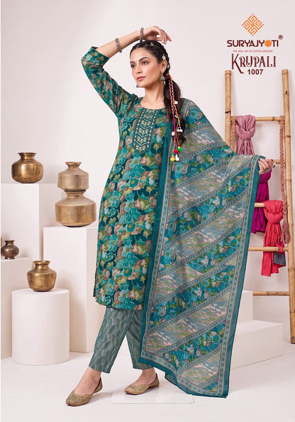 Krupali Vol 1 Suryajyoti Capsule Readymade Pant Style Suits Exporter Gujarat