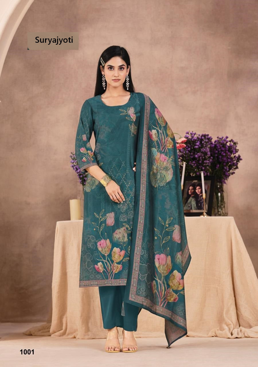 Krushali Vol 1 Suryajyoti Modal Silk Readymade Pant Style Suits Manufacturer