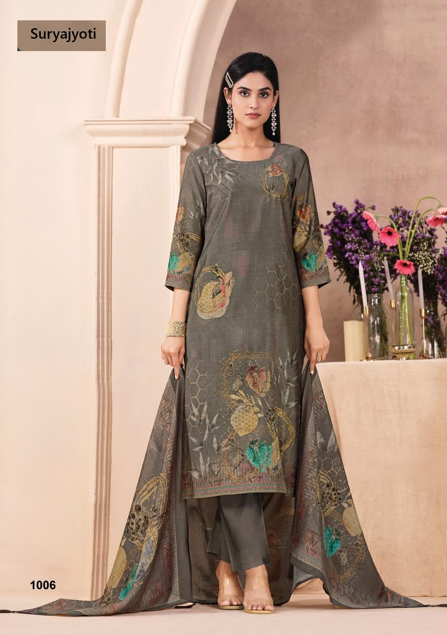 Krushali Vol 1 Suryajyoti Modal Silk Readymade Pant Style Suits Manufacturer