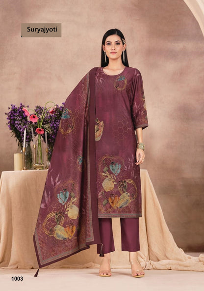 Krushali Vol 1 Suryajyoti Modal Silk Readymade Pant Style Suits Manufacturer