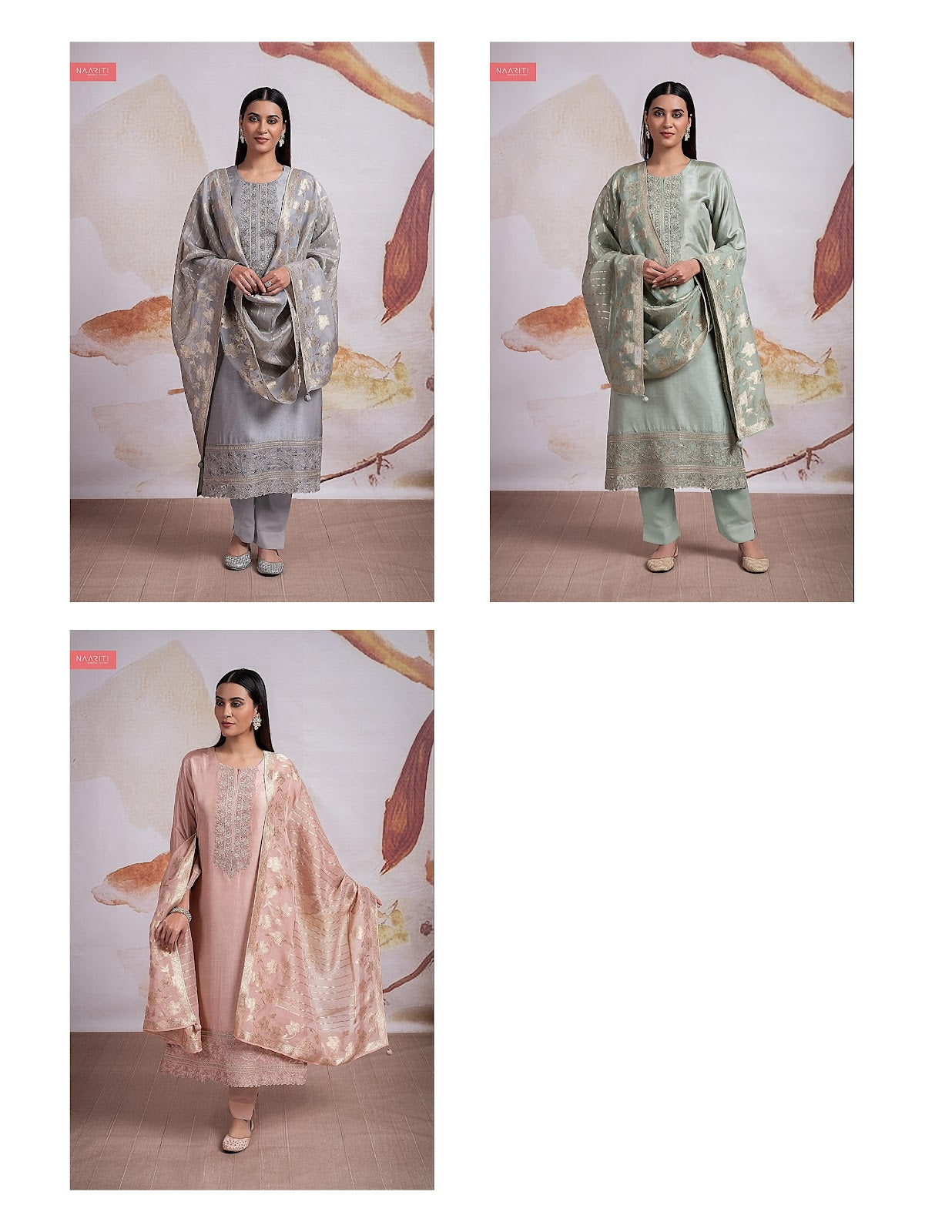 Krushi Naariti Silk Pant Style Suits Manufacturer Gujarat