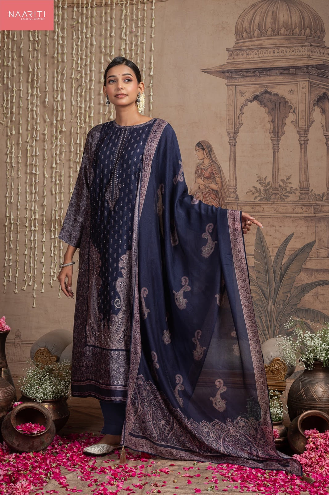 Kruti Naariti Silk Pant Style Suits Supplier Ahmedabad