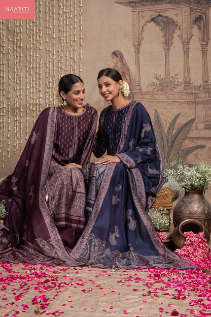 Kruti Naariti Silk Pant Style Suits Supplier Ahmedabad