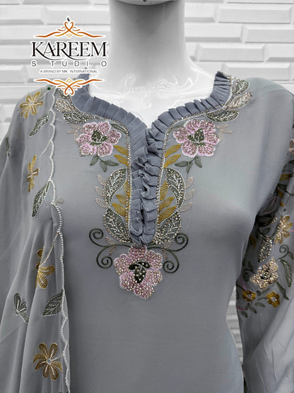 Ks 23 Kareem Studio Georgette Pakistani Readymade Suits Exporter India