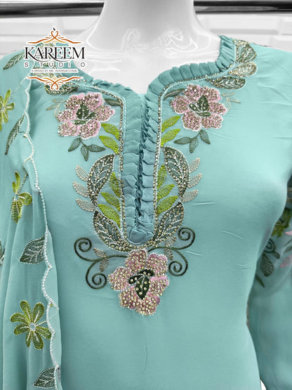 Ks 23 Kareem Studio Georgette Pakistani Readymade Suits Exporter India