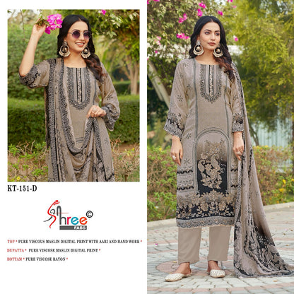 Kt-151 Shree Fabs Pure Viscose Muslin Pakistani Salwar Suits Manufacturer Ahmedabad