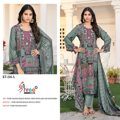 Kt-226 Shree Fabs Pure Viscose Muslin Pakistani Salwar Suits Wholesale Rate