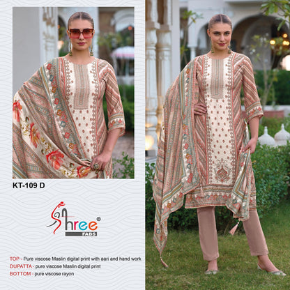 Kt 109 Shree Fabs Viscose Muslin Pakistani Salwar Suits Wholesale Price