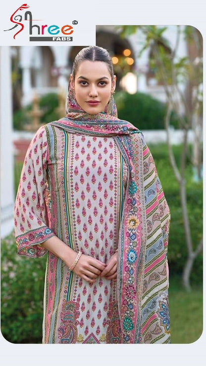 Kt 110 Shree Fabs Viscose Muslin Karachi Salwar Suits Supplier Ahmedabad
