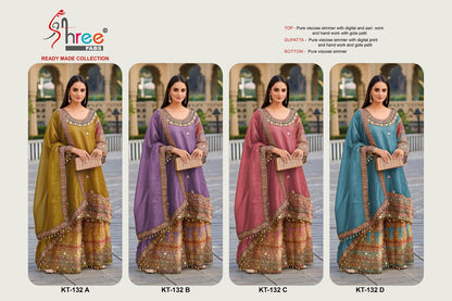 Kt 132 Shree Fabs Viscose Simmer Pakistani Readymade Suits Wholesaler