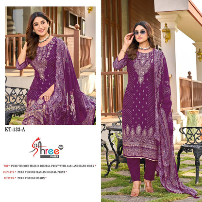 Kt 133 Shree Fabs Muslin Pakistani Salwar Suits Manufacturer