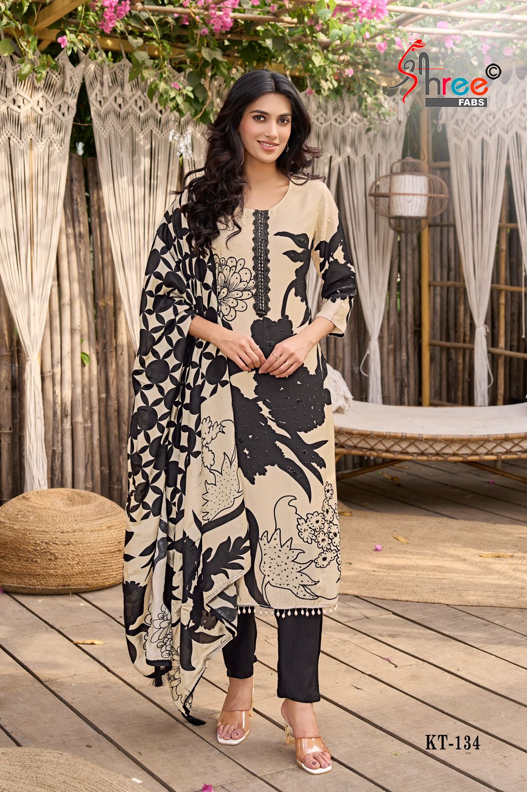 Kt 134 Shree Fabs Viscose Muslin Pakistani Salwar Suits Wholesale