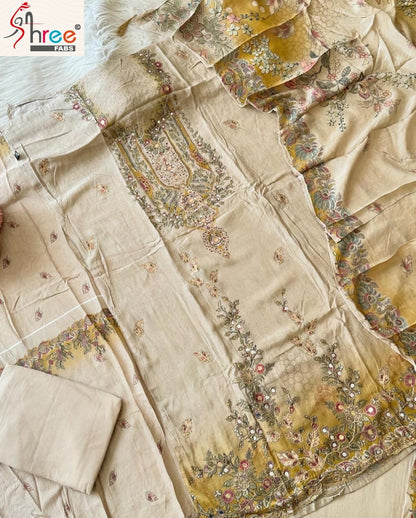 Kt 137 Ab Shree Fabs Viscose Muslin Karachi Salwar Suits Manufacturer Ahmedabad