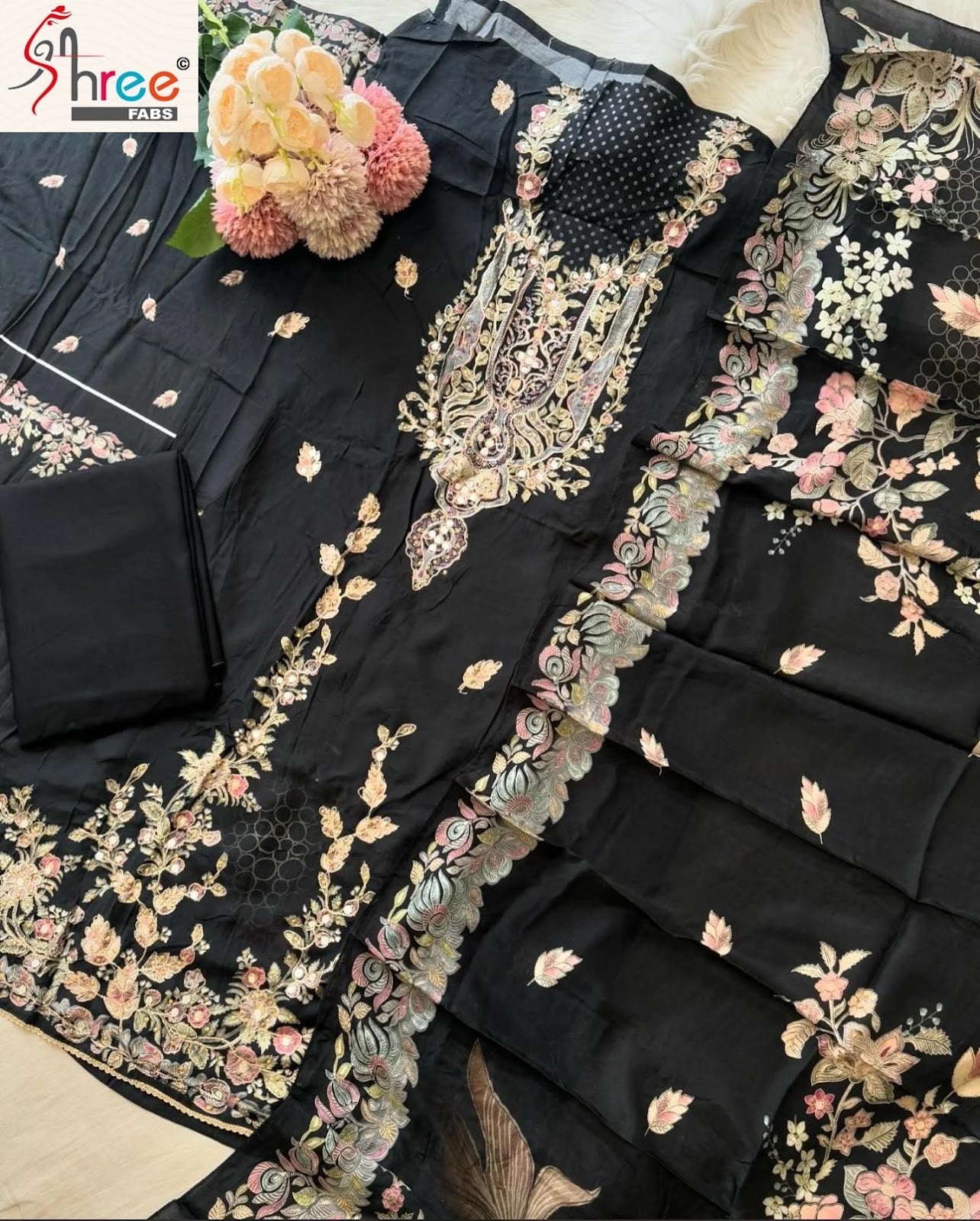 Kt 137 Ab Shree Fabs Viscose Muslin Karachi Salwar Suits Manufacturer Ahmedabad