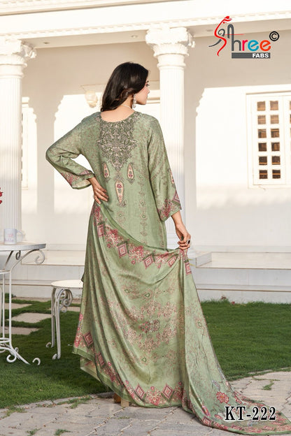 Kt 222 Shree Fabs Viscose Muslin Karachi Salwar Suits Wholesale Price