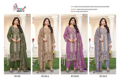 Kt 228 Shree Fabs Pure Viscose Muslin Pakistani Salwar Suits Supplier Ahmedabad