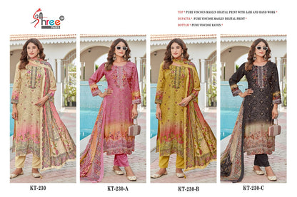 Kt 230 Shree Fabs Viscose Muslin Karachi Salwar Suits Wholesaler Ahmedabad