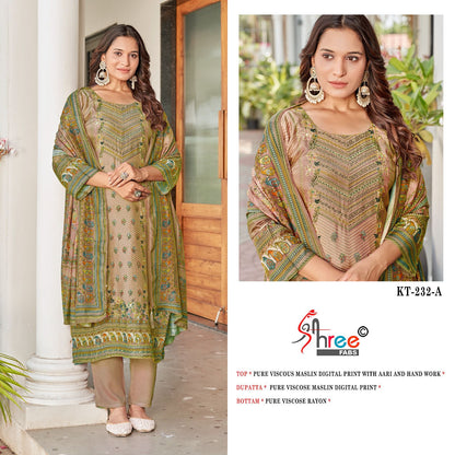 Kt 232 Shree Fabs Pure Viscose Pakistani Salwar Suits Supplier Ahmedabad