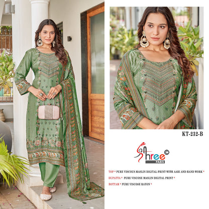 Kt 232 Shree Fabs Pure Viscose Pakistani Salwar Suits Supplier Ahmedabad