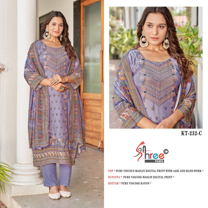 Kt 232 Shree Fabs Pure Viscose Pakistani Salwar Suits Supplier Ahmedabad