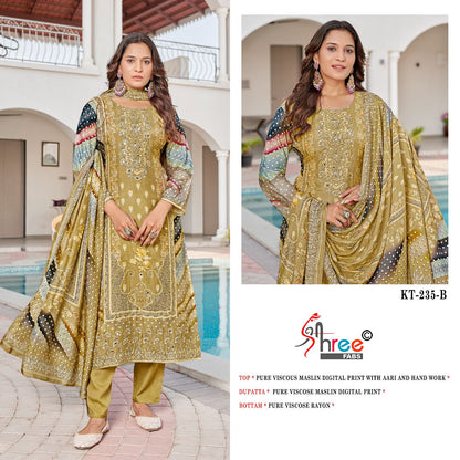 Kt 235 Shree Fabs Pure Viscose Pakistani Salwar Suits Wholesale