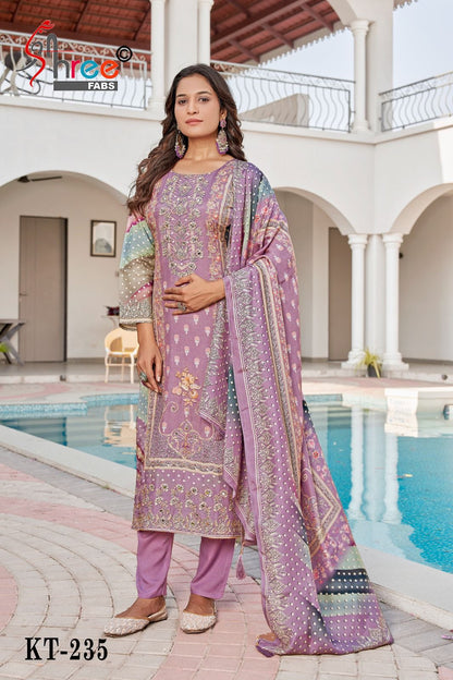 Kt 235 Shree Fabs Pure Viscose Pakistani Salwar Suits Wholesale