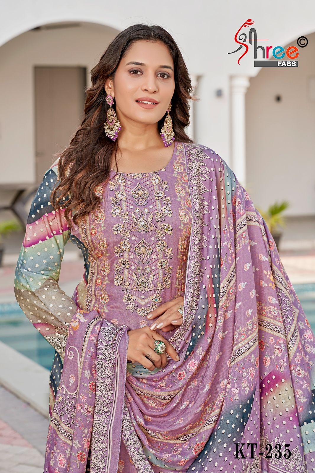 Kt 235 Shree Fabs Pure Viscose Pakistani Salwar Suits Wholesale