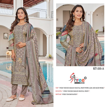 Kt 235 Shree Fabs Pure Viscose Pakistani Salwar Suits Wholesale