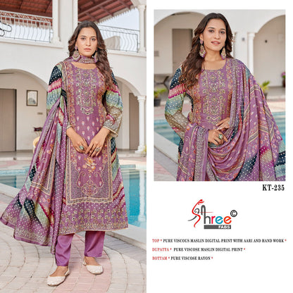 Kt 235 Shree Fabs Pure Viscose Pakistani Salwar Suits Wholesale