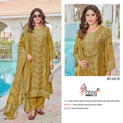 Kt 237 Shree Fabs Pure Viscose Pakistani Salwar Suits Wholesale Price