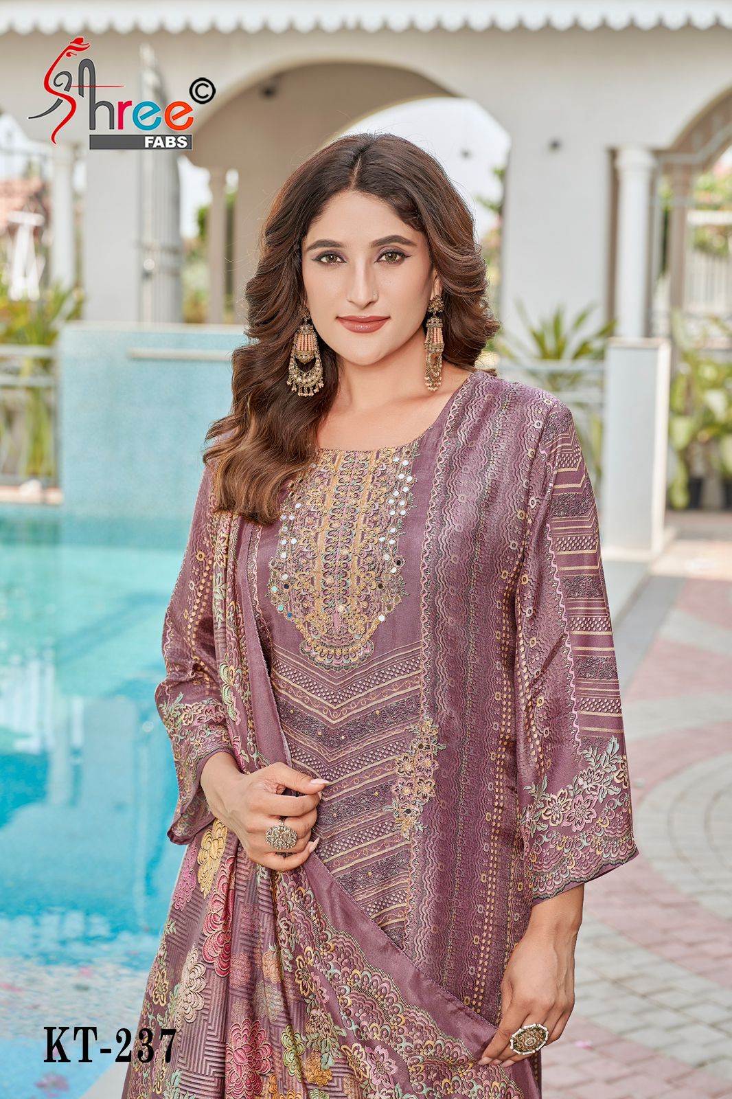 Kt 237 Shree Fabs Pure Viscose Pakistani Salwar Suits Wholesale Price