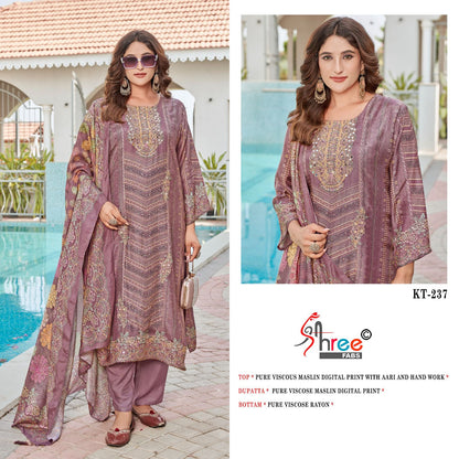 Kt 237 Shree Fabs Pure Viscose Pakistani Salwar Suits Wholesale Price