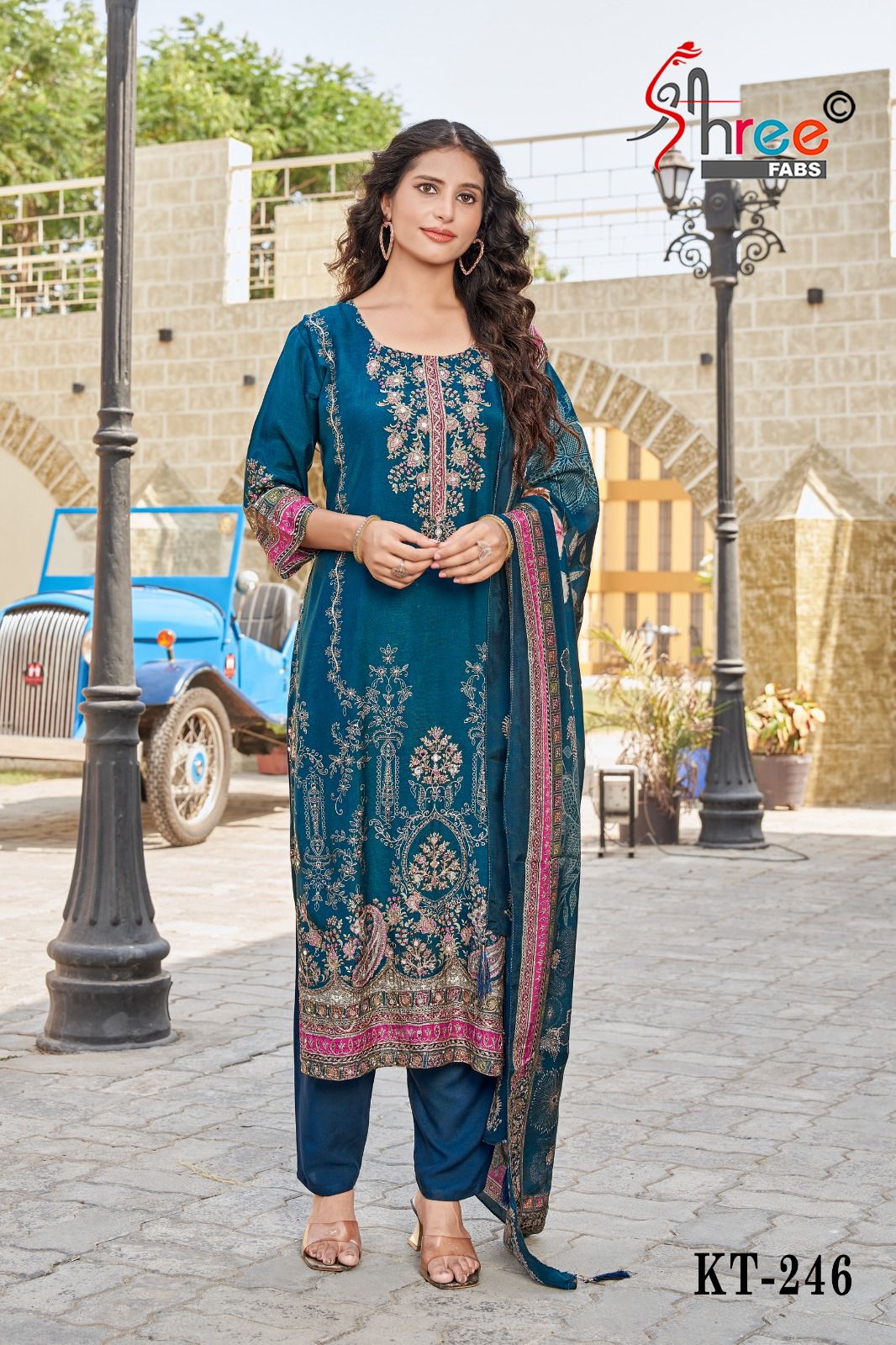 Kt 246 Shree Fabs Pure Viscose Pakistani Salwar Suits Wholesaler Gujarat