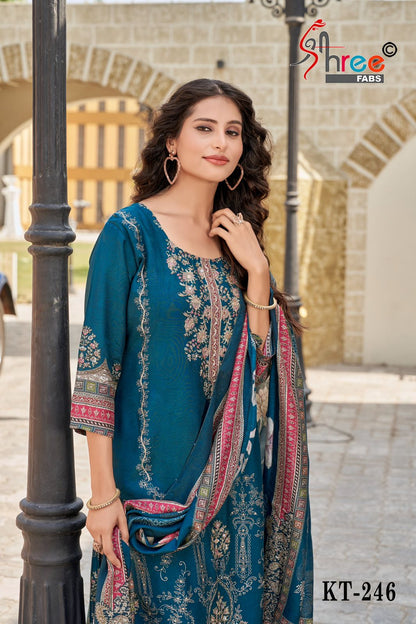 Kt 246 Shree Fabs Pure Viscose Pakistani Salwar Suits Wholesaler Gujarat