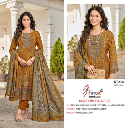 Kt 268 Shree Fabs Viscose Muslin Pakistani Readymade Suits Manufacturer India