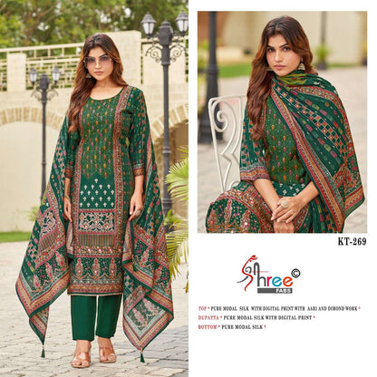 Kt 269 Shree Fabs Modal Silk Karachi Salwar Suits Supplier Gujarat