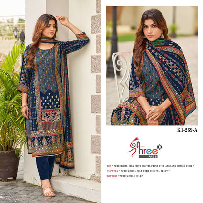 Kt 269 Shree Fabs Modal Silk Karachi Salwar Suits Supplier Gujarat