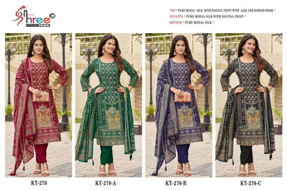 Kt 270 Shree Fabs Modal Silk Karachi Salwar Suits Manufacturer Gujarat