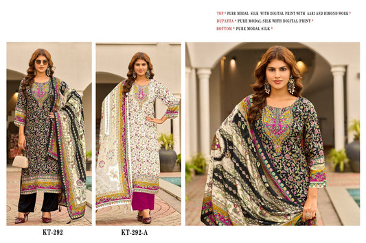 Kt 292 Shree Fabs Viscose Muslin Karachi Salwar Suits Supplier
