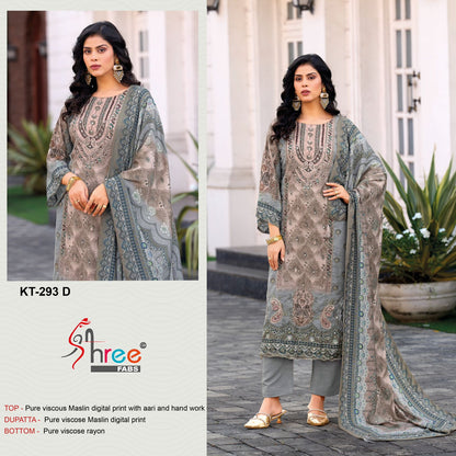 Kt 293 Shree Fabs Viscose Muslin Pakistani Salwar Suits Manufacturer India