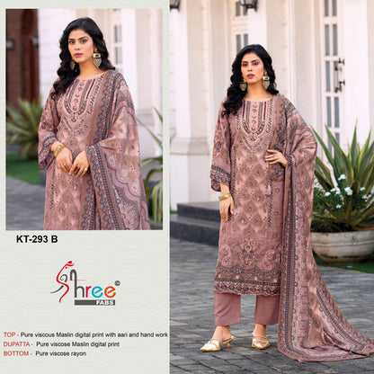 Kt 293 Shree Fabs Viscose Muslin Pakistani Salwar Suits Manufacturer India