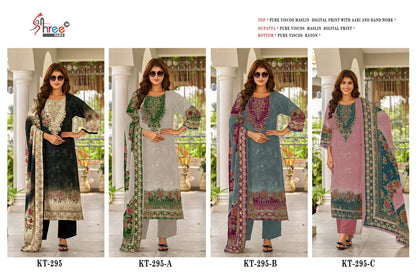 Kt 295 Shree Fabs Viscose Muslin Karachi Salwar Suits Wholesaler