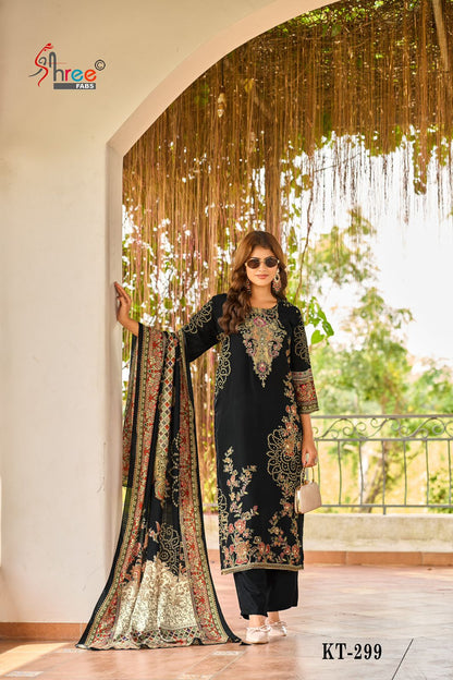 Kt 299 Shree Fabs Pure Viscose Muslin Pakistani Salwar Suits Exporter Ahmedabad