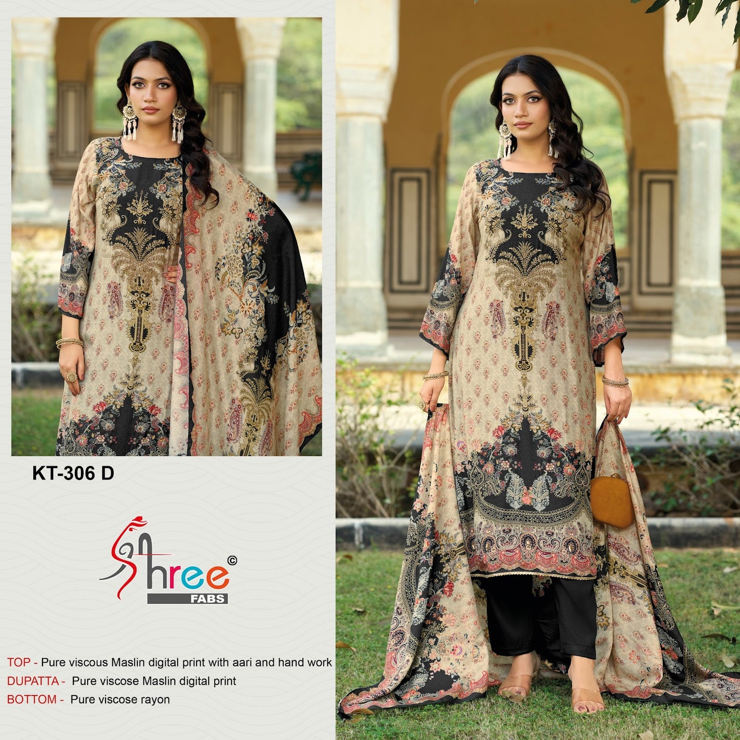 Kt 306 Shree Fabs Viscose Muslin Pakistani Salwar Suits Manufacturer India