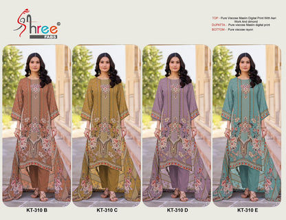 Kt 310 Shree Fabs Viscose Muslin Karachi Salwar Suits Wholesaler Ahmedabad
