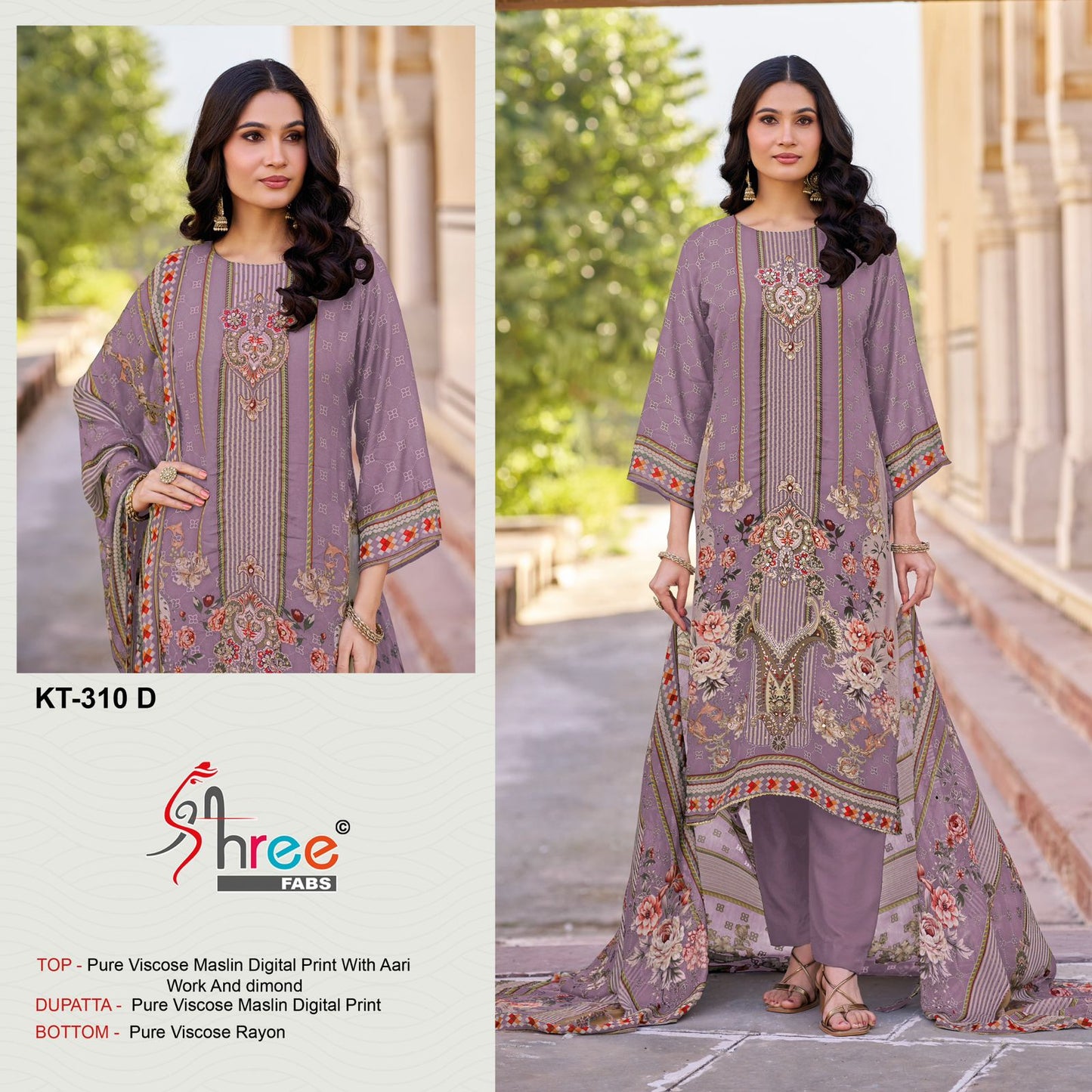 Kt 310 Shree Fabs Viscose Muslin Karachi Salwar Suits Wholesaler Ahmedabad