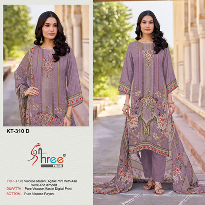 Kt 310 Shree Fabs Viscose Muslin Karachi Salwar Suits Wholesaler Ahmedabad