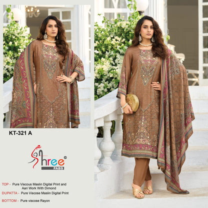 Kt 321 Shree Fabs Viscose Muslin Karachi Salwar Suits Exporter Gujarat