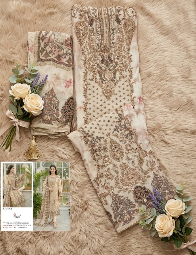 Kt 339 Shree Fabs Viscose Muslin Pakistani Salwar Suits Supplier Gujarat