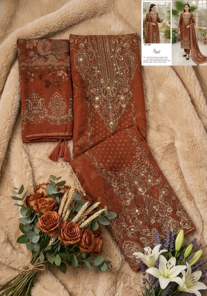 Kt 339 Shree Fabs Viscose Muslin Pakistani Salwar Suits Supplier Gujarat